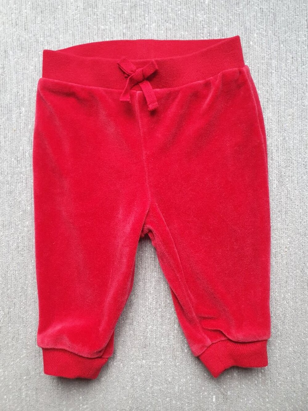 Ralph Lauren Baby Red Velour Jogger Pants - Size 6 Months